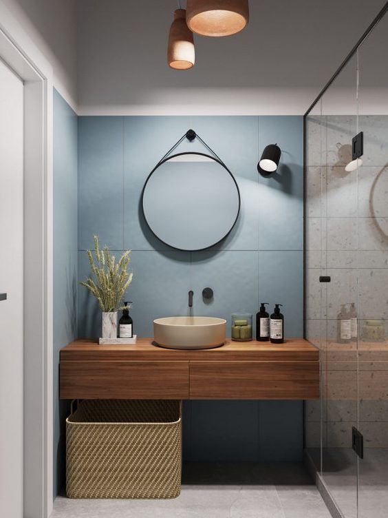 BAÑO PEQUEÑO MODERNO Elegante y funcional - C19b721e11ba890799Dc546214c0361c